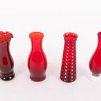 Set Of 4 Art Glass Vases By Monica Bratt For Reijmyre, Sweden 1950’s thumbnail 3