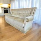 Vintage Beige Zetel / Canapé / Couch Met Franjes thumbnail 2