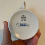 Royal Copenhagen Denmark Ontbijtservies / Servies / Koffie Thee Kopjes, Geel Met Goud Randje, Mcm thumbnail 10