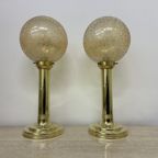 Set Of 2 Large Globe Glass Table Lamps , 1970S thumbnail 19