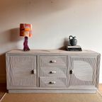 Mid Century Rotan Bamboe Sideboard Dressoir Vintage thumbnail 2