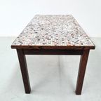 Vintage Mozaïek Tegeltafel En Wengé Hout, 1970S thumbnail 7