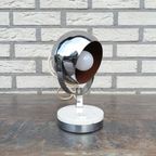 Vintage Eyeball Lampje Chroom / Wit thumbnail 2