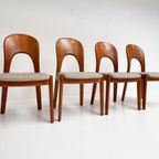 Set Van 4 Niels Koefoed Stoelen Crème, 1960'S thumbnail 5