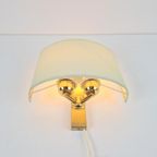 10 Stuks Vintage Baulmann Wandlamp Messing Regency ’70 Goud thumbnail 9