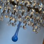 Murano Teardrop Hanglamp Opaline Blauw Vintage thumbnail 5