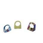3 X Vintage - Lucite- Ring - 70S thumbnail 2