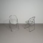 Åland Metal Folding Chairs Niels Gammelgaard Ikea 70s. thumbnail 2