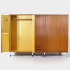 Grote Vintage 5-deurs Teak Kledingkast In Italiaanse Stijl, 1960s thumbnail 5