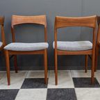 Set Of 6 Teak Dining Chairs By Henning Kjaernulf 1960S thumbnail 8