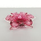 Vintage Murano Glas Schaal Roze thumbnail 3