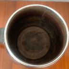 Vintage Nederlandse Dubbelwandige Chromen Theepot Gemaakt Door Bredemeijer In De Jaren Zestig! thumbnail 2