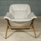 Midcentury Fauteuil Met Hocker – Göte Möbler Nässjö (G-Möbel) – Jaren 80 thumbnail 7