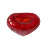 Vintage Vaas Hart In Rood Glas, Made In Romania Jaren '70 thumbnail 3