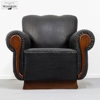 Vintage Antieke Art-Deco Fauteuil thumbnail 7