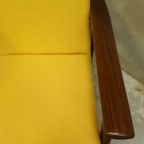 Vintage Fauteuil Easy Chair Mid Century Design Gele Stoel thumbnail 6