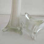 Set Vintage Hoge Smalle Witte Vazen thumbnail 5