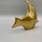 Mid Century Grote Messing Maanvis thumbnail 8