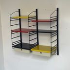 Drentea - 1960’S - Dutch Design - Modulair Wall System With 4 Shelves And Two Drawers thumbnail 9