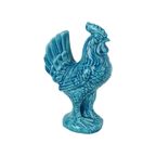 Vintage Chinees Geglazuurd Keramiek Turquoise Haan Kip Beeld Sculptuur thumbnail 9