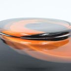 Grote Vintage Vaas Glas Zwart Oranje thumbnail 6