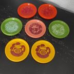 Vintage Onderzetters Plastic 7X thumbnail 3