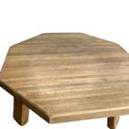 Vintage Eiken Brutalist Coffee Table / Salontafel thumbnail 2