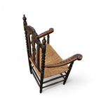 8 ( 2 X Armrest ) X Ornate Wood / Bobbin / Wicker Dining Chair / Studded Chairs thumbnail 18