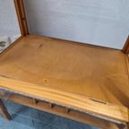 Licht Houten Antiek Theekastje Vitrine Wijntafel Kastje thumbnail 13