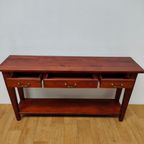 Antieke Vintage Landelijke Sidetable, Muurtafel, Bijzettafel thumbnail 3