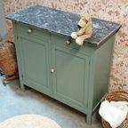 Vintage Groene Commode Met Marmeren Blad ‘eden’ thumbnail 12