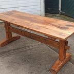 Antieke Rustieke Landelijke Massief Houten Eettafel 210 Cm thumbnail 2