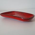 50's Rood Keramiek Schaaltje Fifties Schaal thumbnail 5