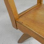 Houten Kinderstoel, Draaistoel, Schoolstoel, Jaren 50 thumbnail 16