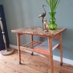 Mooie Vintage Trolley Bar Cart In Deens Stijl. Nu Met Nieuw Blad Toegevoegd. thumbnail 17