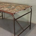 Gerecycled Hout En Metaal Eettafel, Tafel, 141 X 81 Cm thumbnail 4
