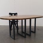Grote Messing Tafel Ovaal Modulair - Ruw Staal thumbnail 6