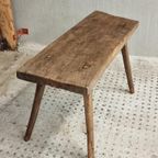 Antieke Landelijke Sidetable Bankje Eikenhout thumbnail 4