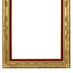 Vintage Vergulde Lijst Barok Stijl Rood Fluweel Klassiek 66x56cm thumbnail 12