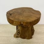 Solid Wood Tree Side Table , 1970S thumbnail 13