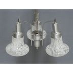Vintage Hanglamp Met 3 Gewolkte Glazen Kappen thumbnail 12