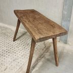 Antieke Landelijke Sidetable Bankje Eikenhout thumbnail 9