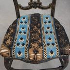 Uniek En Sierlijk Antiek Frans Napoleon 3 Stoeltje Ingelegd Met Parelmoer thumbnail 6