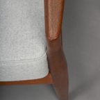 Grijze Geherstoffeerde Teak Paper Knife Sofa By Kai Kristiansen Voor Magnus Olesen, 1960S thumbnail 17