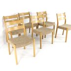 Set 6 Emc Mobler Deense Stoelen Eetkamestoelen Vintage Eiken thumbnail 9