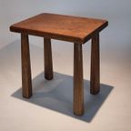 Vintage Eiken Houten Bijzettafeltjes Brutalist Set Tafeltje thumbnail 19