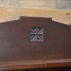 Antieke Art Deco Spiegellijst Eikenhout thumbnail 4