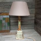 Klassieke Franse Lamp, Marmer/Onyx, Empire Stijl. thumbnail 3