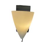 Vintage Herda Wall Mounted Lamp - Memphis Style / Postmodern Design - White Frosted Glass thumbnail 5