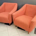 Set Of Pink And Grey Club Chairs 1960S thumbnail 9